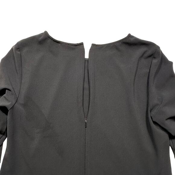 Halogen Black Zipper Flowy Oversized Career Blouse Long Sleeve Polyester XS *280 - Picture 9 of 9